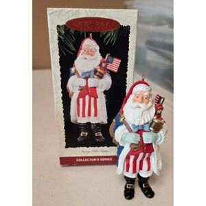 Hallmark 1996 Merry Olde Santa Ornament Patriotic USA Collector Series‎